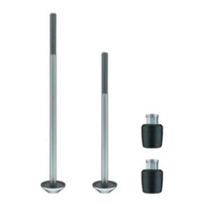 Set de piulite de blocare a rotilor de bicicleta, ABUS, Metal, NutFix M5, Negru