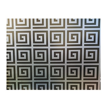 Folie decorativa pentru geam autoadeziva geometric grecesc negru, 10 m x 1 m Folie decorativa pentru geam autoadeziva geometric grecesc negru, 10 m x 1 m