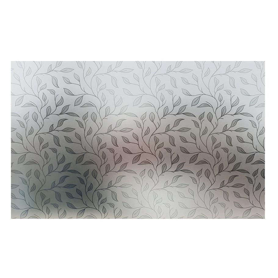 Folie decorativa pentru geam autoadeziva crengute cu frunze gri, 10 m x 1 m