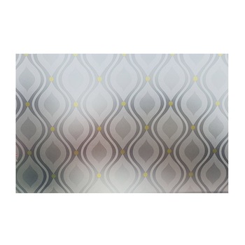Folie pentru geam decorativa geometric gri si galben, 8 m x 1 m Folie pentru geam decorativa geometric gri si galben, 8 m x 1 m