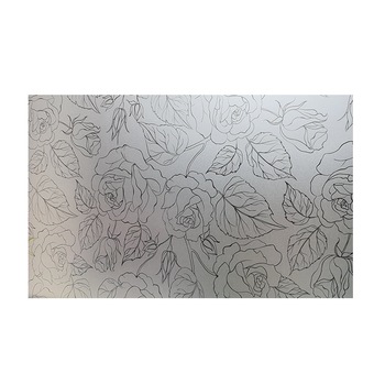 Folie decorativa pentru geam autoadeziva floral grafic negru, 5 m x 1 m Folie decorativa pentru geam autoadeziva floral grafic negru, 5 m x 1 m