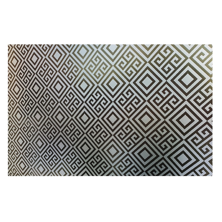 MÉDIA dekorfólia üvegre, görög geometrikus minta, 6 m x 1 m, fekete