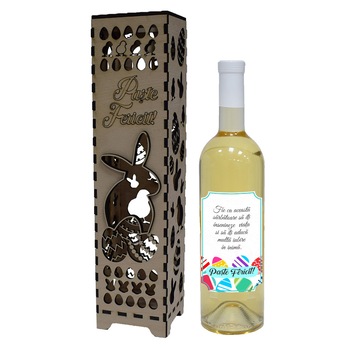 Cadou cu Vin 7.5 dl pentru Pasti/Multicolor Cadou cu Vin 7.5 dl pentru Pasti/Multicolor
