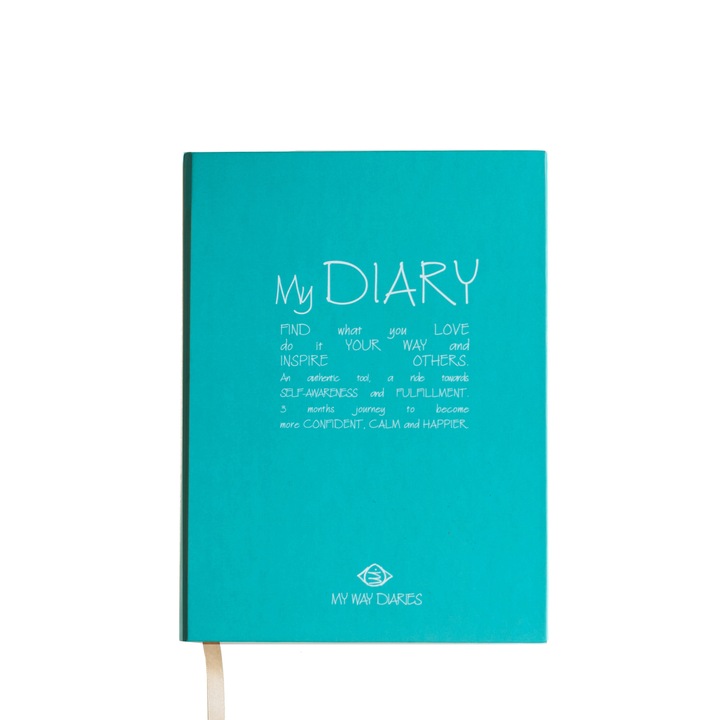 Jurnal ghid, agenda, planner, autocunoastere si productivitate, My Diary, Engleza, 90 zile, A5