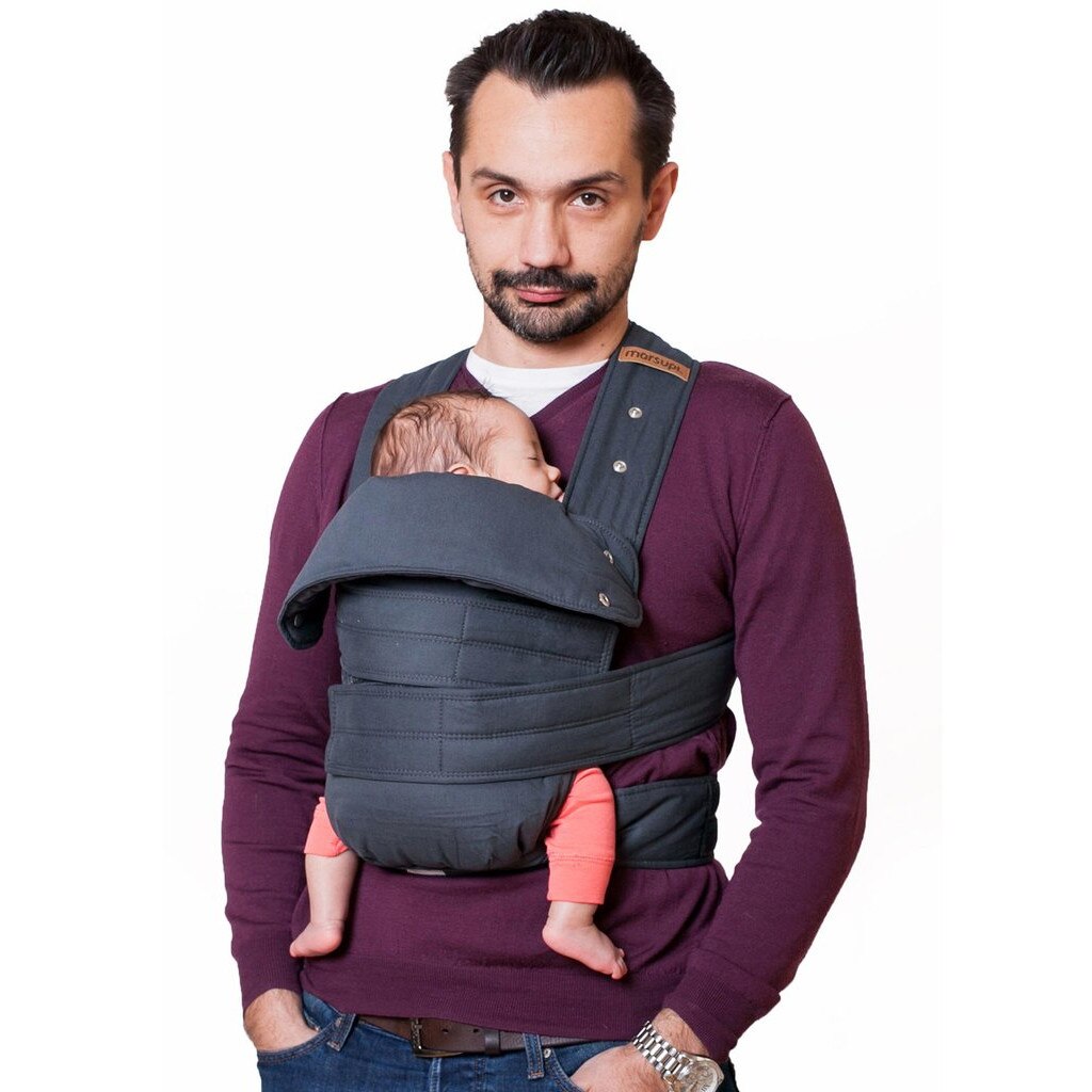 Sistem Ergonomic Marsupi Plus sistem de purtare de la 3 la 15 KG, Antracit, marimea S/M