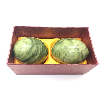 Set Oua decorative din marmura 2 buc/set, D8, verde Set Oua decorative din marmura 2 buc/set, D8, verde