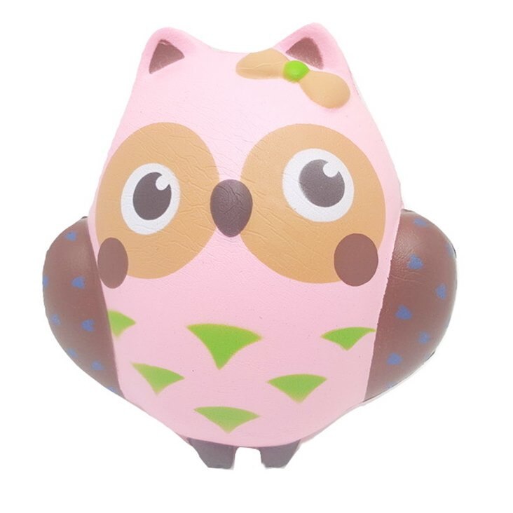 Jucarie Squishy, parfumata, bufnita cu fundita