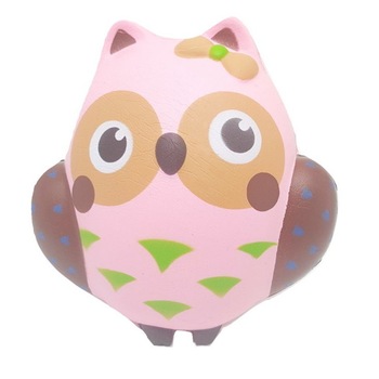 Jucarie Squishy, parfumata, bufnita cu fundita Jucarie Squishy, parfumata, bufnita cu fundita