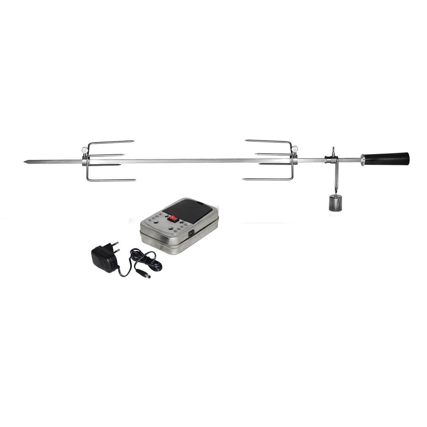 Rotisor pentru gratar Enders Monroe & Kansas 2, otel inoxidabil, 80 cm