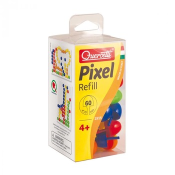 Set 60 butoni de rezerva pentru tablita mozaic Quercetti Pixel Junior Set 60 butoni de rezerva pentru tablita mozaic Quercetti Pixel Junior