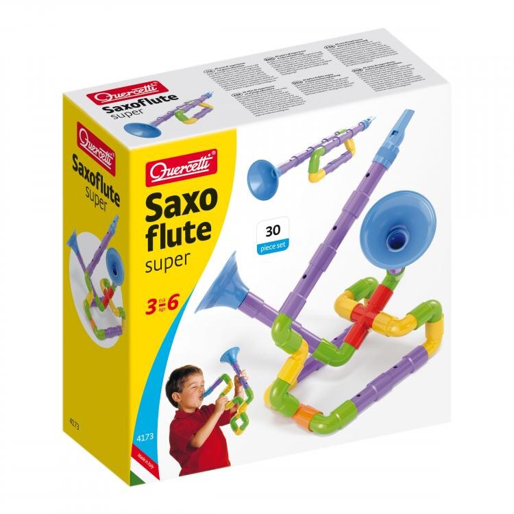 Joc creativ pentru copii Quercetti Super Saxoflaut, 30 piese