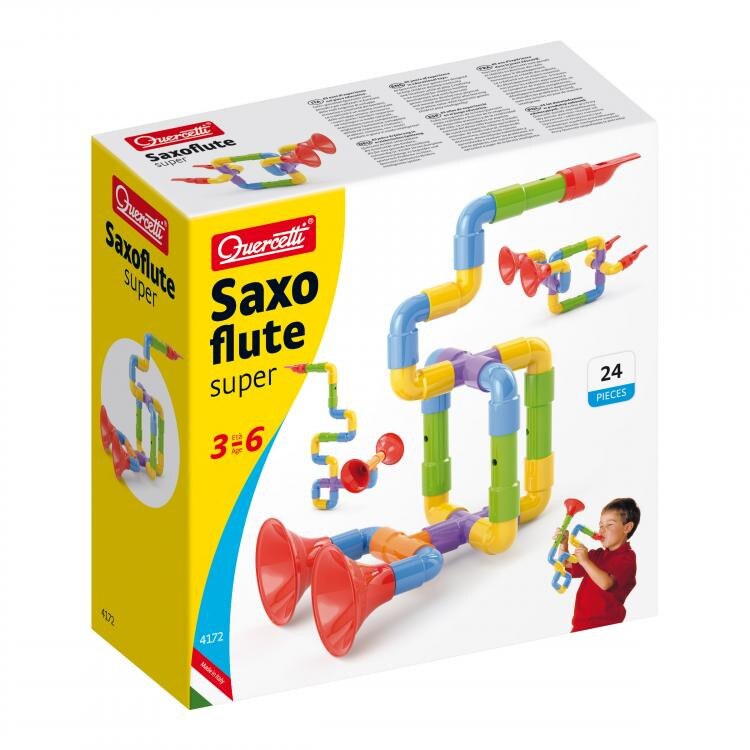 Joc creativ pentru Quercetti Super Saxoflaut, 24 piese