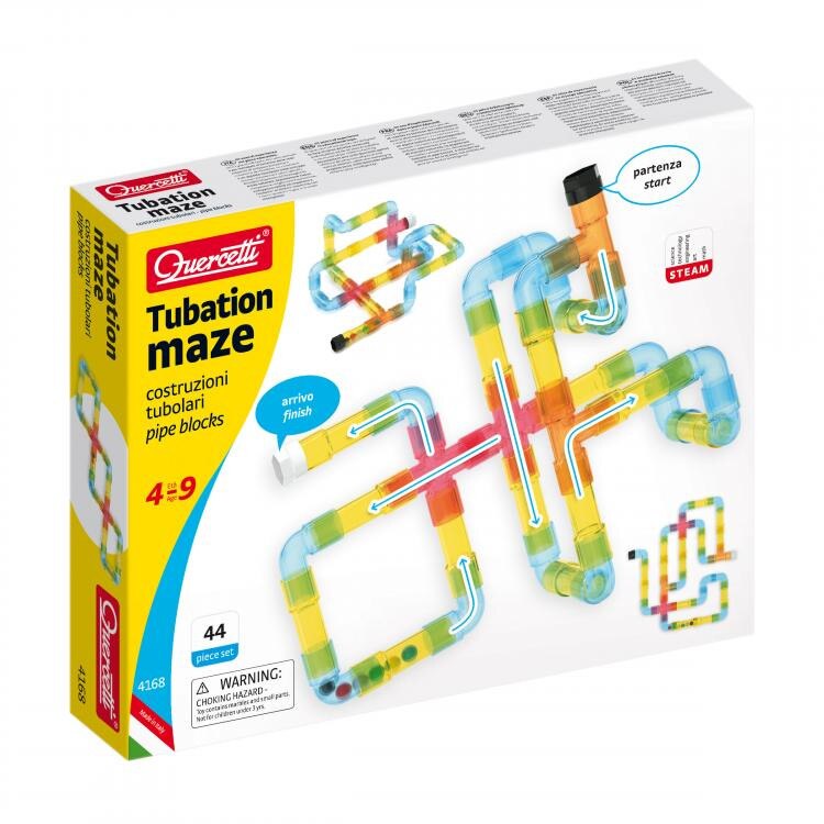 Joc creativ pentru copii Quercetti Tubation Maze, 44 piese