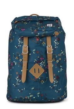 Rucsac The Pack Society premium albastru cu imprimeu floral Rucsac The Pack Society premium albastru cu imprimeu floral