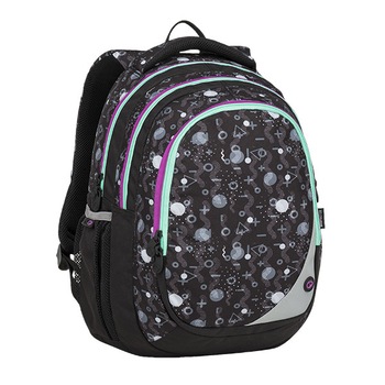 Rucsac Fete/Baieti, Bagmaster, MAXVELL 9 A, Negru/Gri/Violet, 3 Compartimente, 42 x 32 x 23 cm Rucsac Fete/Baieti, Bagmaster, MAXVELL 9 A, Negru/Gri/Violet, 3 Compartimente, 42 x 32 x 23 cm