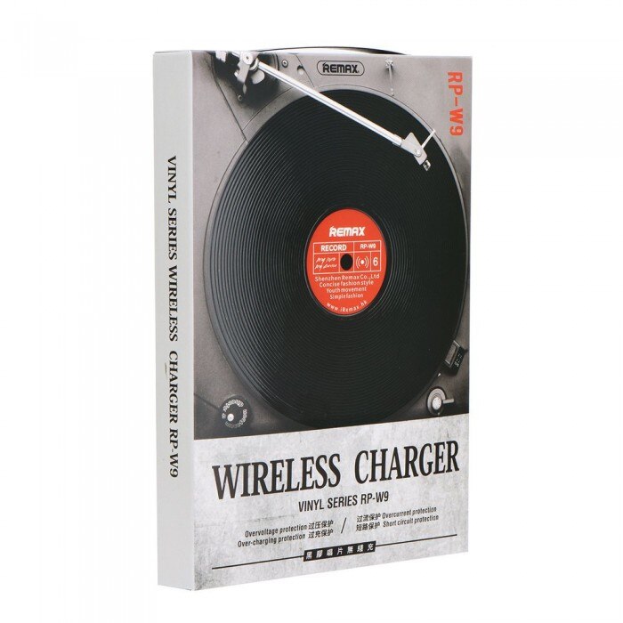 Incarcator Wireless Remax, Vinyl Series, RP-W9, Negru