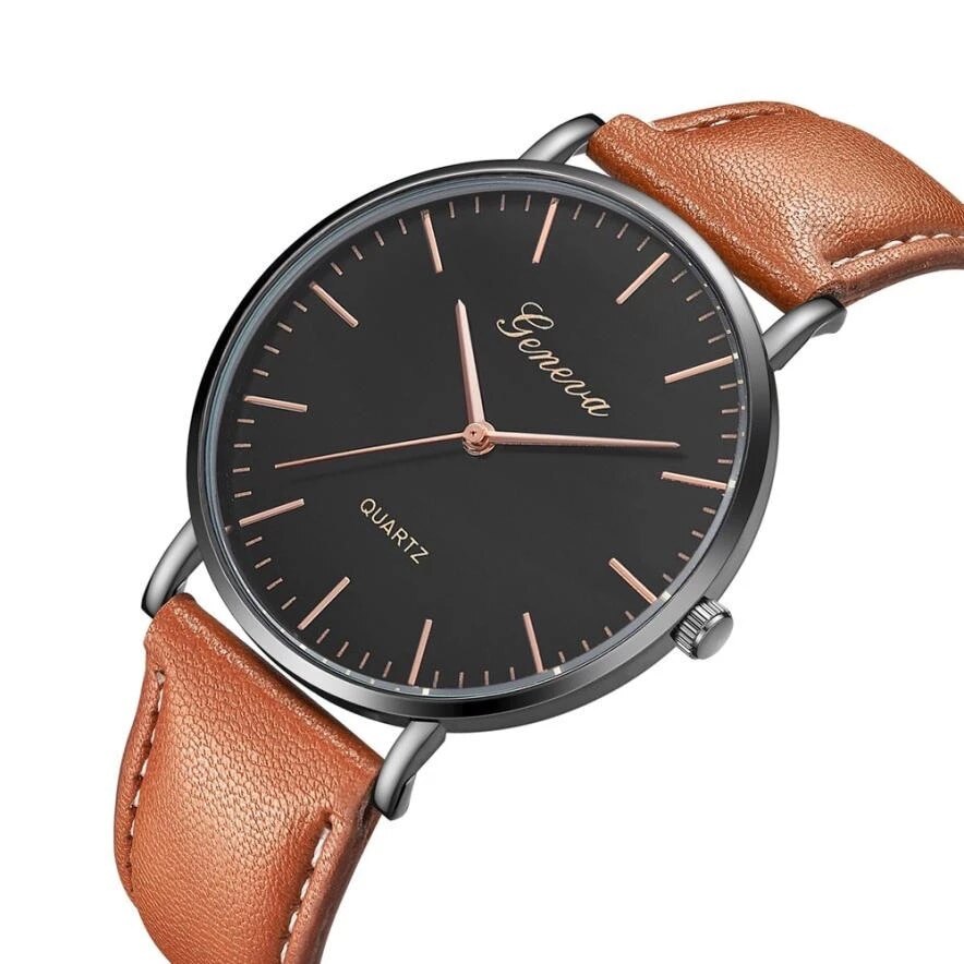 Ceas dama elegant Geneva Delight, maro-rose gold