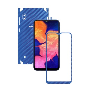 Folie Protectie Carbon Skinz pentru Samsung Galaxy A10 - Carbon Albastru 360 Cut, Skin Adeziv Full Body Cover pentru Rama Ecran, Carcasa Spate si Laterale Folie Protectie Carbon Skinz pentru Samsung Galaxy A10 - Carbon Albastru 360 Cut, Skin Adeziv Full Body Cover pentru Rama Ecran, Carcasa Spate si Laterale