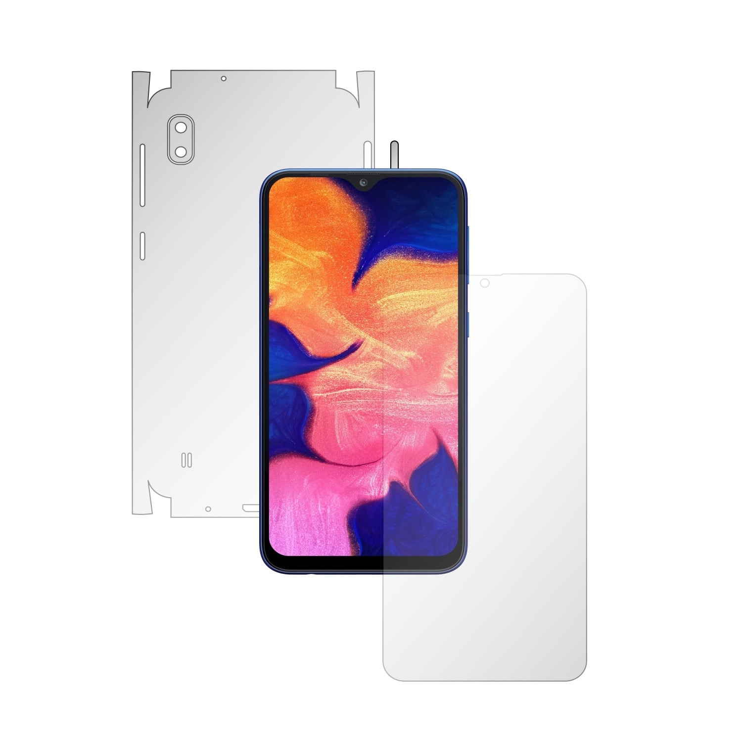 Folie Full Body Invisible Skinz HD pentru Samsung Galaxy A10 - Folie Protectie Siliconica Ultra-Clear cu taiere 360 Cut pentru Ecran, Carcasa Spate si Laterale, Skin Adeziv Transparent, Edge to Edge Cover