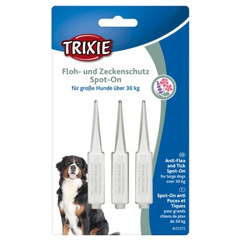 Picaturi antiparazitare Trixie natural 3 × 5 ml pentru caini de peste 30 kg 25375 Picaturi antiparazitare Trixie natural 3 × 5 ml pentru caini de peste 30 kg 25375