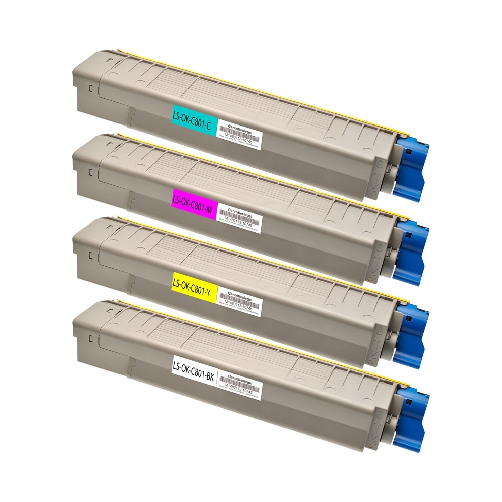 Set 4 Cartuse C821 BK/C/M/Y 28000 Pag compatibile Oki C 801N, 801DN, 821N, 821DN