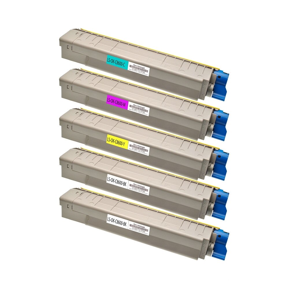 Set 5 Cartuse C8600 2BK/C/M/Y 30000 Pag compatibile Oki C 8600N, 8600 DN, 8600 CDTN, OKI C 8800 CDTN, 8800 DN, 8800N
