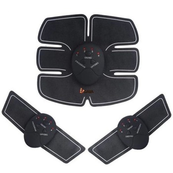 Centura Fitness cu Electrostimulare EMS Pentru Abdomen si Biceps, 3 Piese, 10 Trepte de Intensitate si 6 Moduri Pentru Exercitii Centura Fitness cu Electrostimulare EMS Pentru Abdomen si Biceps, 3 Piese, 10 Trepte de Intensitate si 6 Moduri Pentru Exercitii