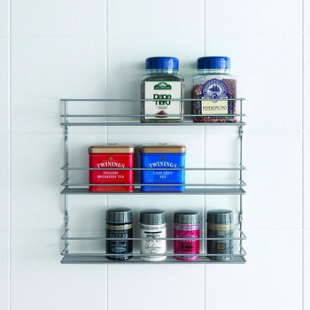 Suport pentru condimente cu 3 nivele gri 36 x 8 x 32 cm Suport pentru condimente cu 3 nivele gri 36 x 8 x 32 cm