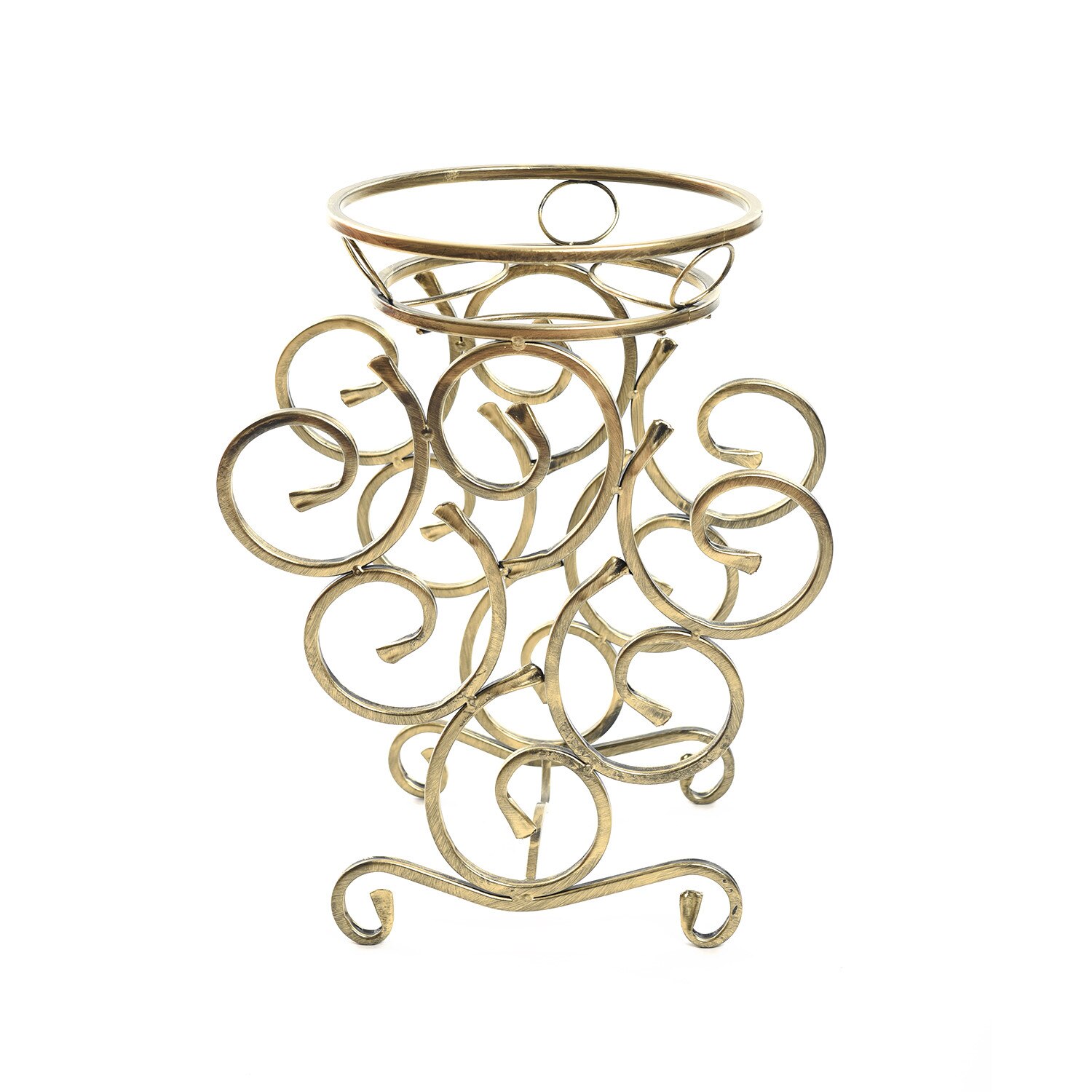 Suport de flori decorativ, din metal, 10-1467, auriu patinat