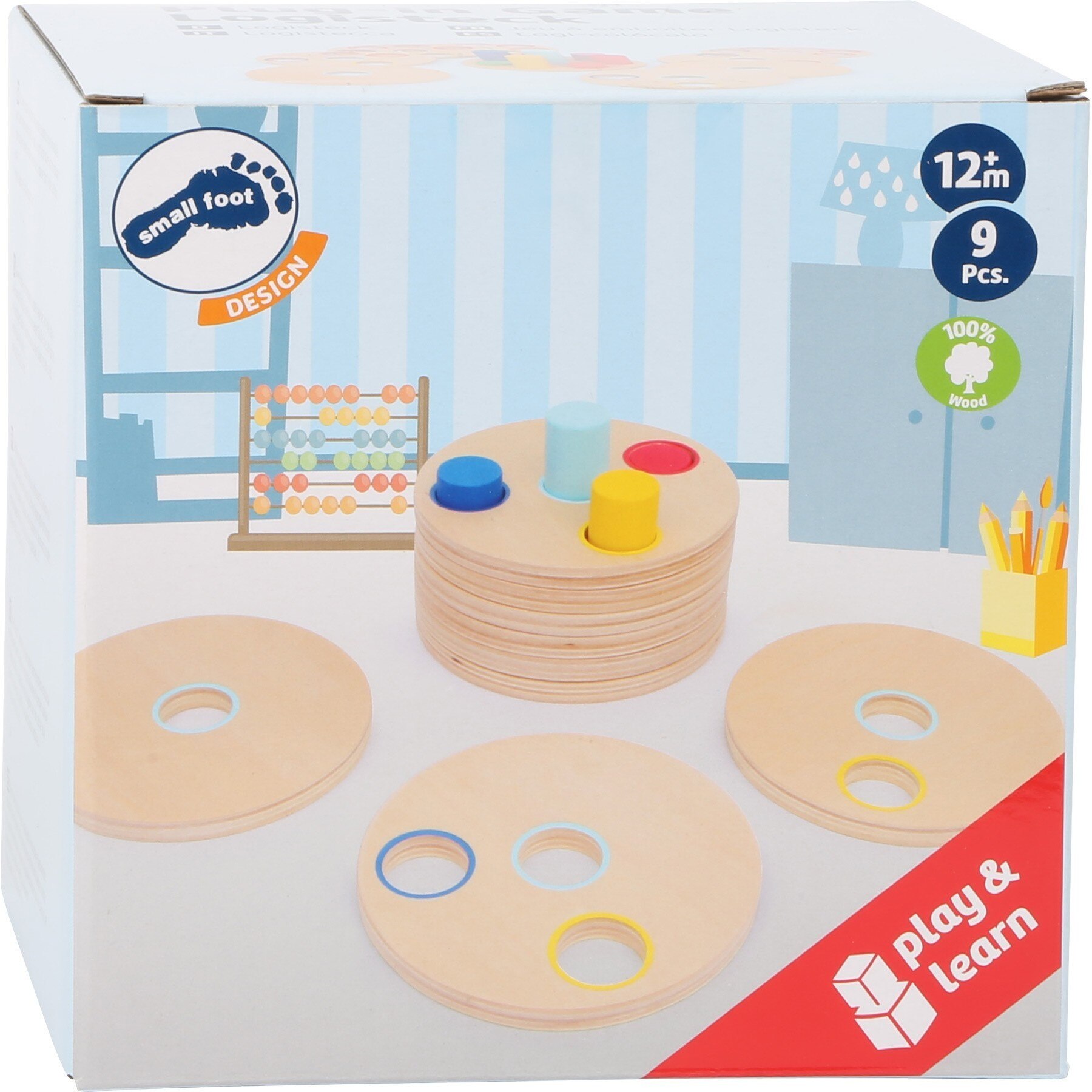 Basculanta auto, Lupo, albastru, lemn, 2 ani+