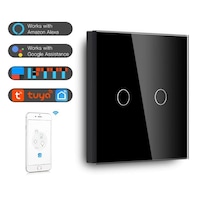 Intrerupator Smart dublu cap scara/cruce WiFi compatibil cu Alexa, Google Home, IFTTT Ng