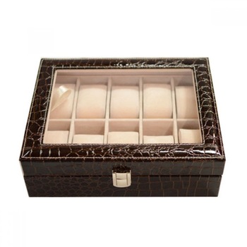 Cutie caseta eleganta imprimeu CROCODIL , MARO INCHIS , depozitare cu compartimente pentru 10 ceasuri Cutie caseta eleganta imprimeu CROCODIL , MARO INCHIS , depozitare cu compartimente pentru 10 ceasuri
