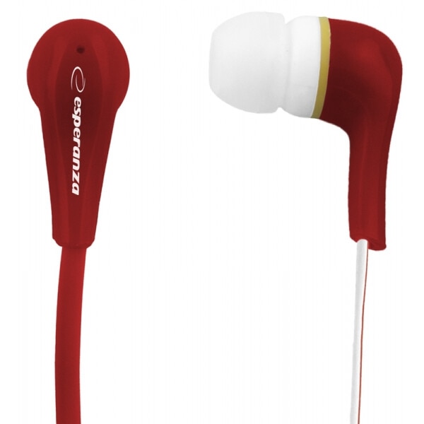 Casti stereo Esperanza Lollipop, rosu, 1.20m, 17Hz - 21kHz