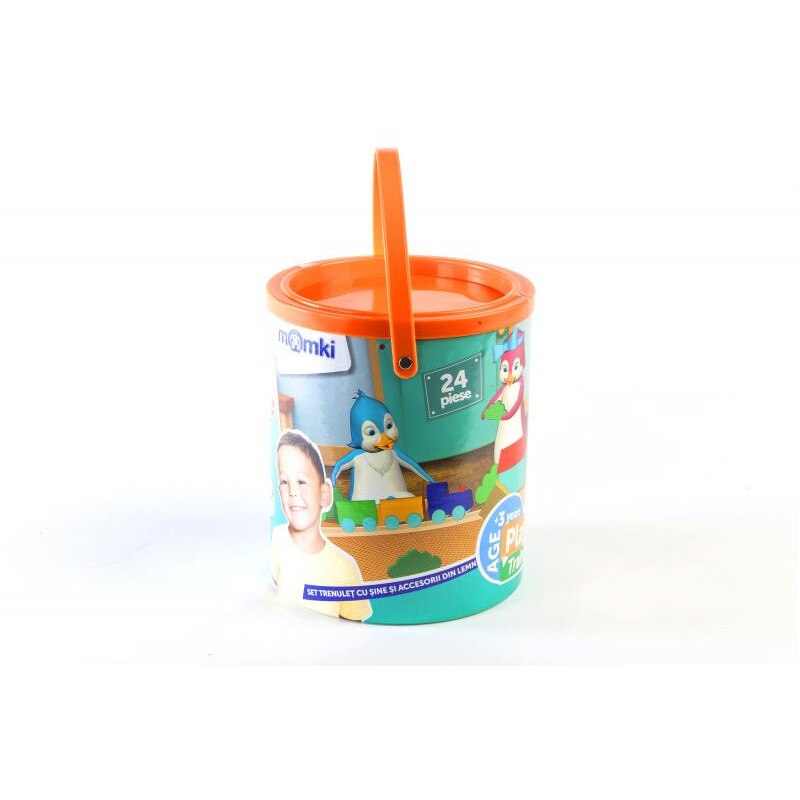 Pachet set sine trenulet lemn cu accesorii si xilofon