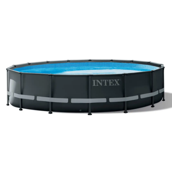 Басейн Intex 26326NP Ultra XTR Frame, Помпа, Стълба и включено защитно покривало, 4.88 м x 1.22 м