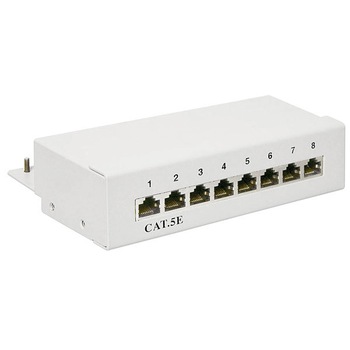 Panou de conexiuni ecranat , Digitus , cat 5 clasa D 8 porturi , 19” Panou de conexiuni ecranat , Digitus , cat 5 clasa D 8 porturi , 19”