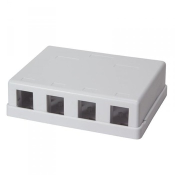 Modul pentru panou de conexiuni cu montare pe suprafata , Logilink , UTP 4 port , alb Modul pentru panou de conexiuni cu montare pe suprafata , Logilink , UTP 4 port , alb