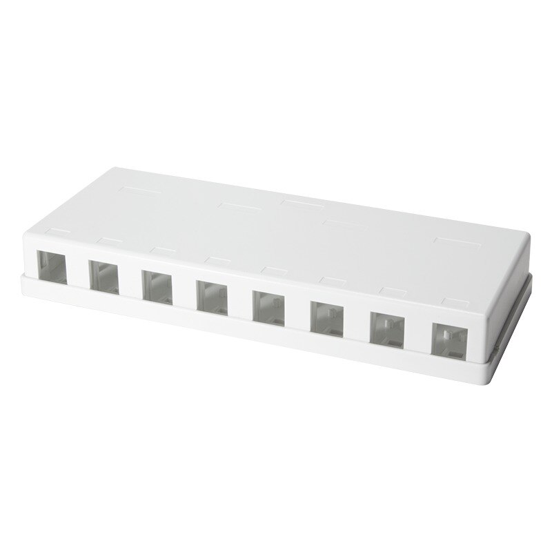 Modul pentru panou de conexiuni cu montare pe suprafata , Logilink , UTP 8 porturi , alb