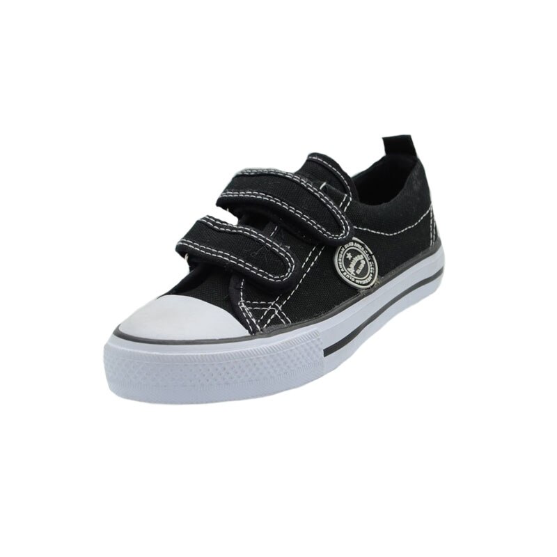 Tenisi din panza pentru baieti American Club, Negru