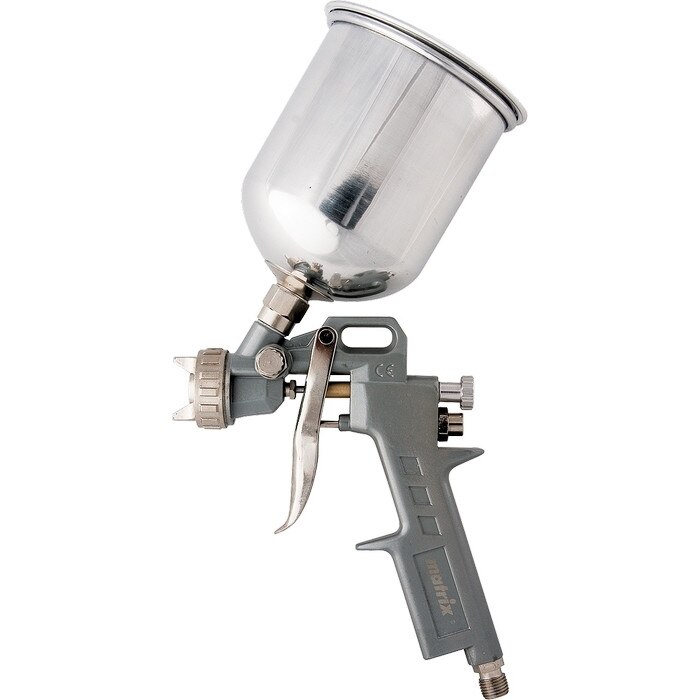 Pistol pneumatic ptr. vopsit, rezervor-part. de sus, V=1,0 L, diametru duze 1.2, 1.5 si 1.8 mm// MTX Profesional
