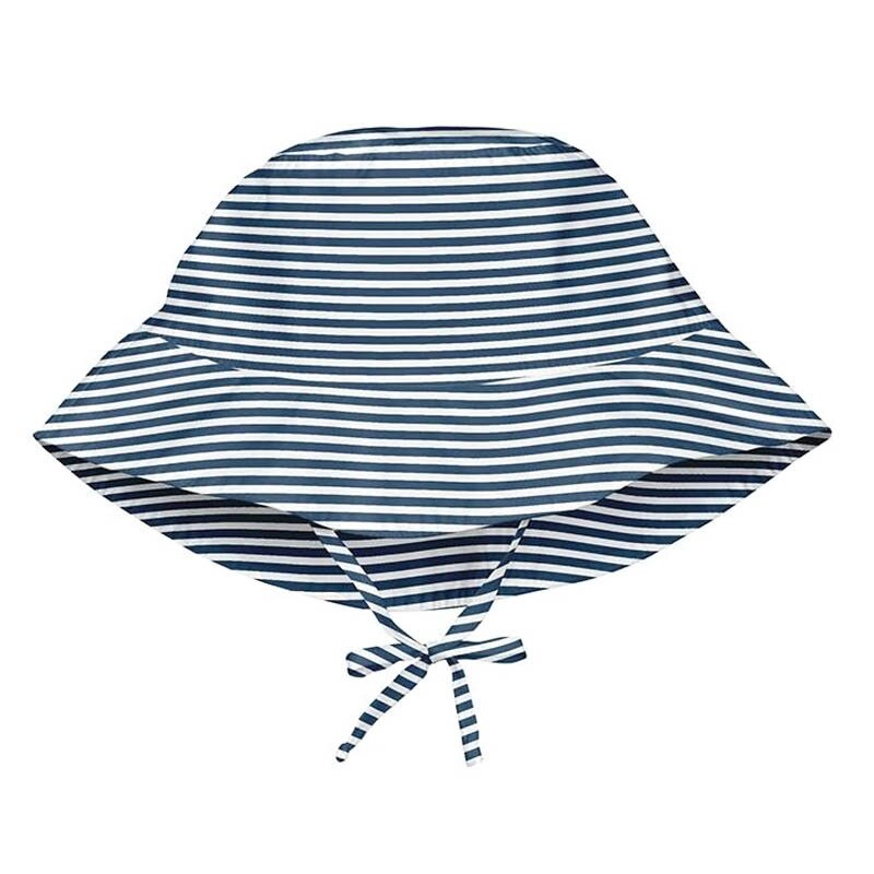 Palarie de Soare pentru Copii, unisex, iPlay, SPF 50+, Reversibila, Navy Pinstripe