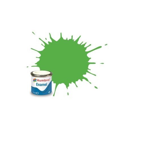 Vopsea modelism Humbrol 7081 Email Numar 208 Fluorescent Signal Green Gloss 14 ml