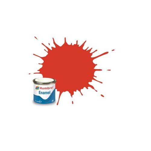 Vopsea modelism Humbrol 1897 Email Numar 174 Signal Red Satin 14 ml