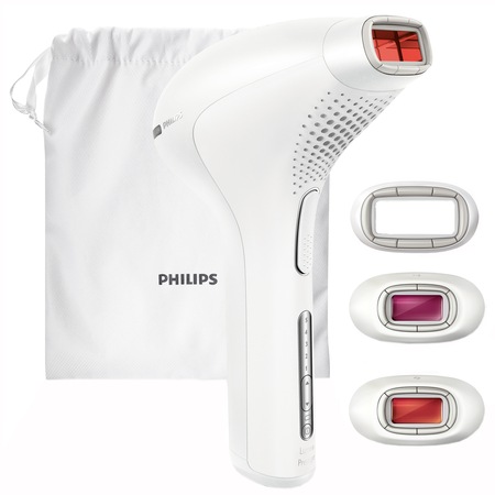 Epilator Philips Lumea IPL SC2009/00, 250.000 impulsuri, Acumulator, Alb