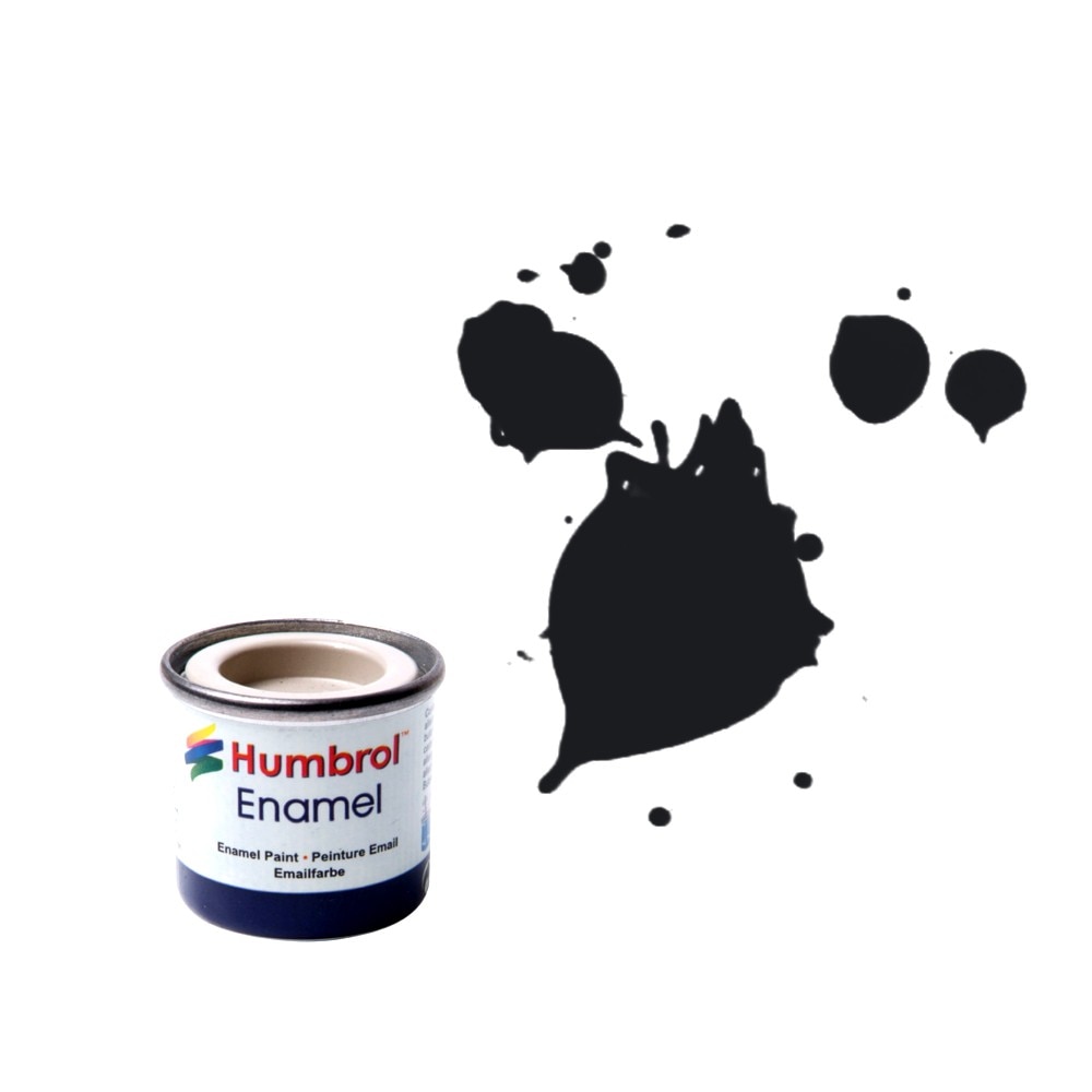 Vopsea modelism Humbrol 0237 Email Numar 21 Black Gloss 14 ml