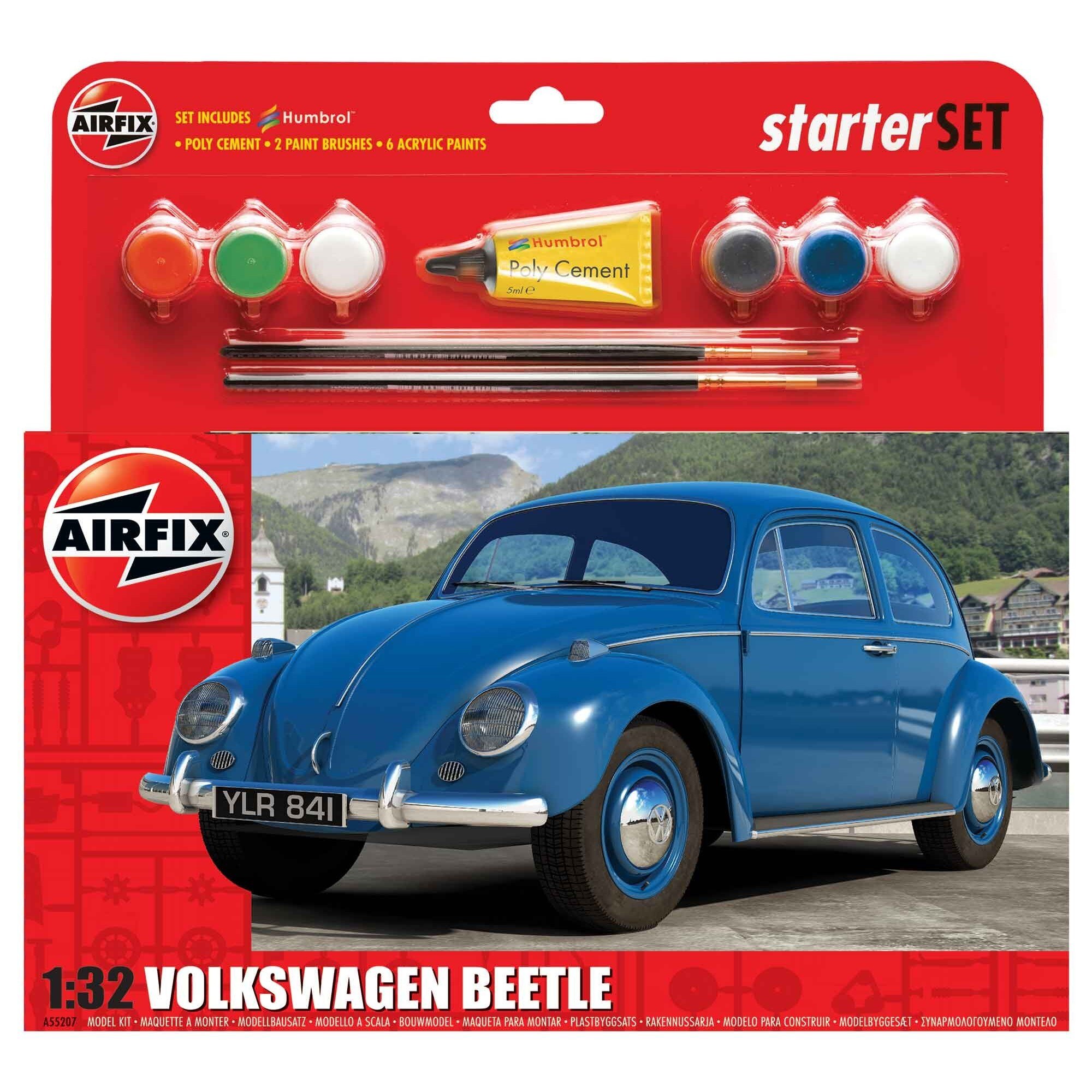 Kit automodele Airfix 55207 Masina Volkswagen Beetle Starter Set Scara 1:32