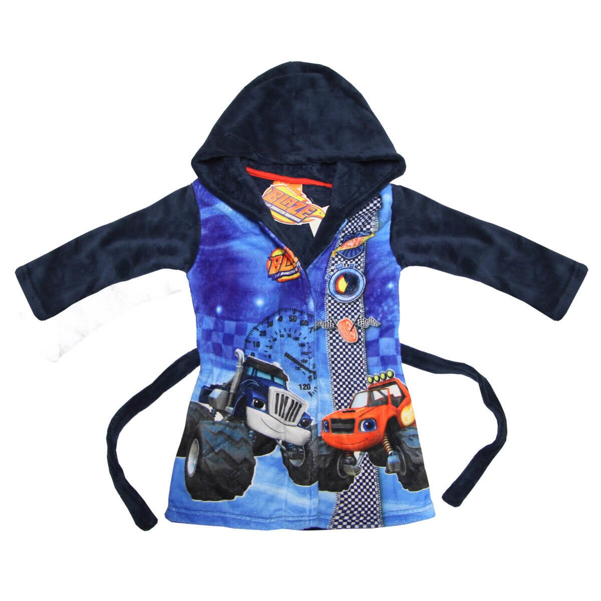 Halat baie cu gluga, baieti, Blaze, bleumarin, 4 ani, 104 cm