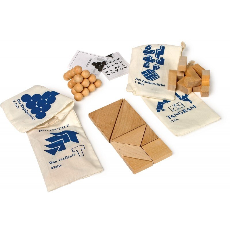 Set 4 jocuri de dexteritate, Small Foot, Lemn, 5 ani+