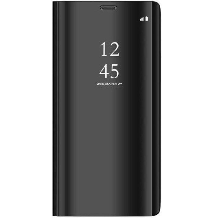 Huawei Mate 20 Pro Clear View Mobiltelefon tok, Fekete