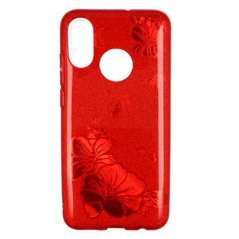 Husa Huawei Y7 Prime 2019 / Y7 2019 TPU Glitter Flower Rosie Husa Huawei Y7 Prime 2019 / Y7 2019 TPU Glitter Flower Rosie